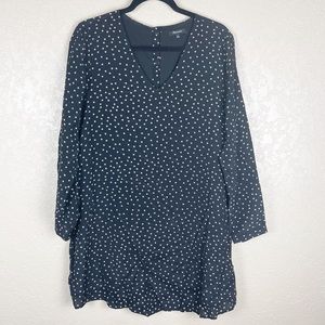 Madewell silk button back star printed dress
